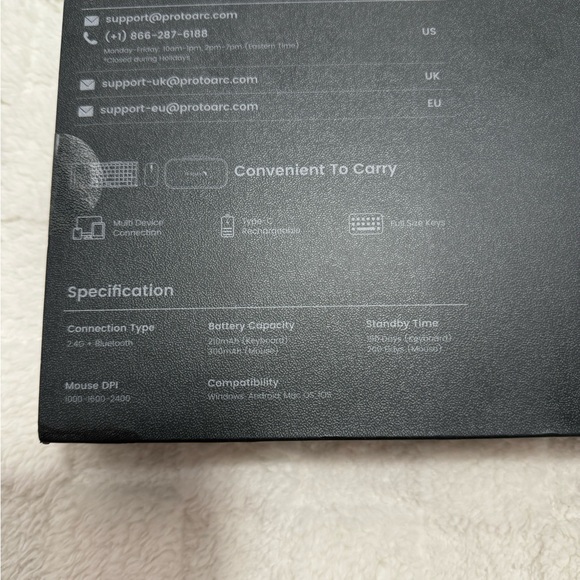 ProtoArc XKM01 Wireless Keyboard and Mouse Combo - Picture 4 of 4